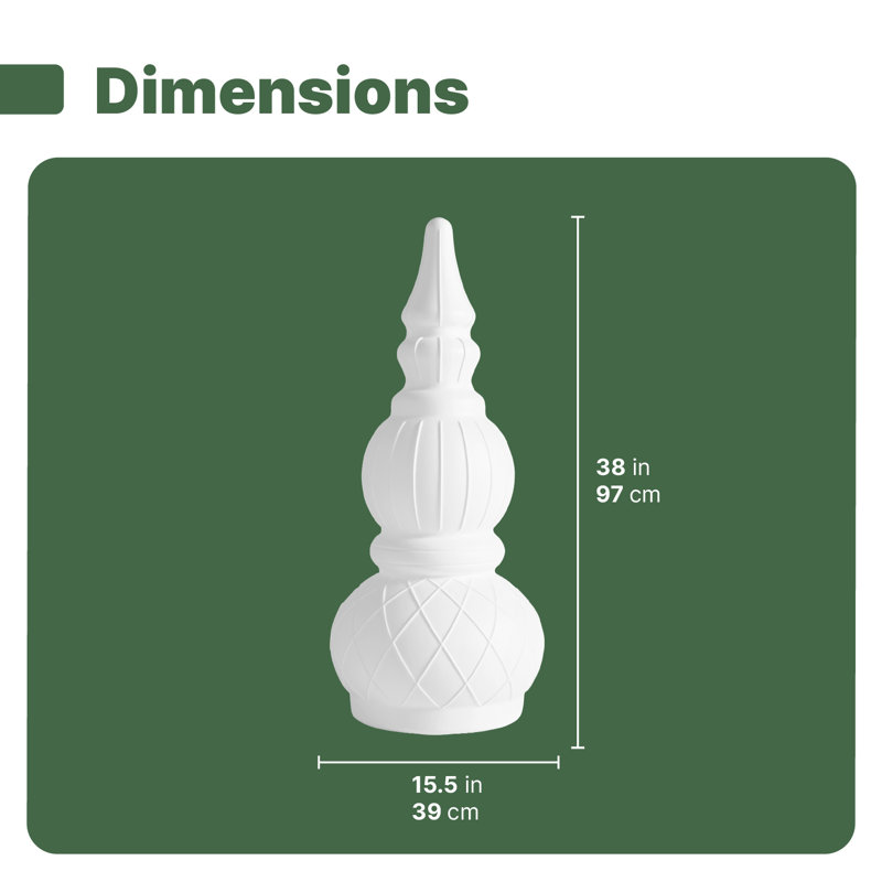 Step2 Large Customizable Outdoor Christmas Ornament Topiary, White