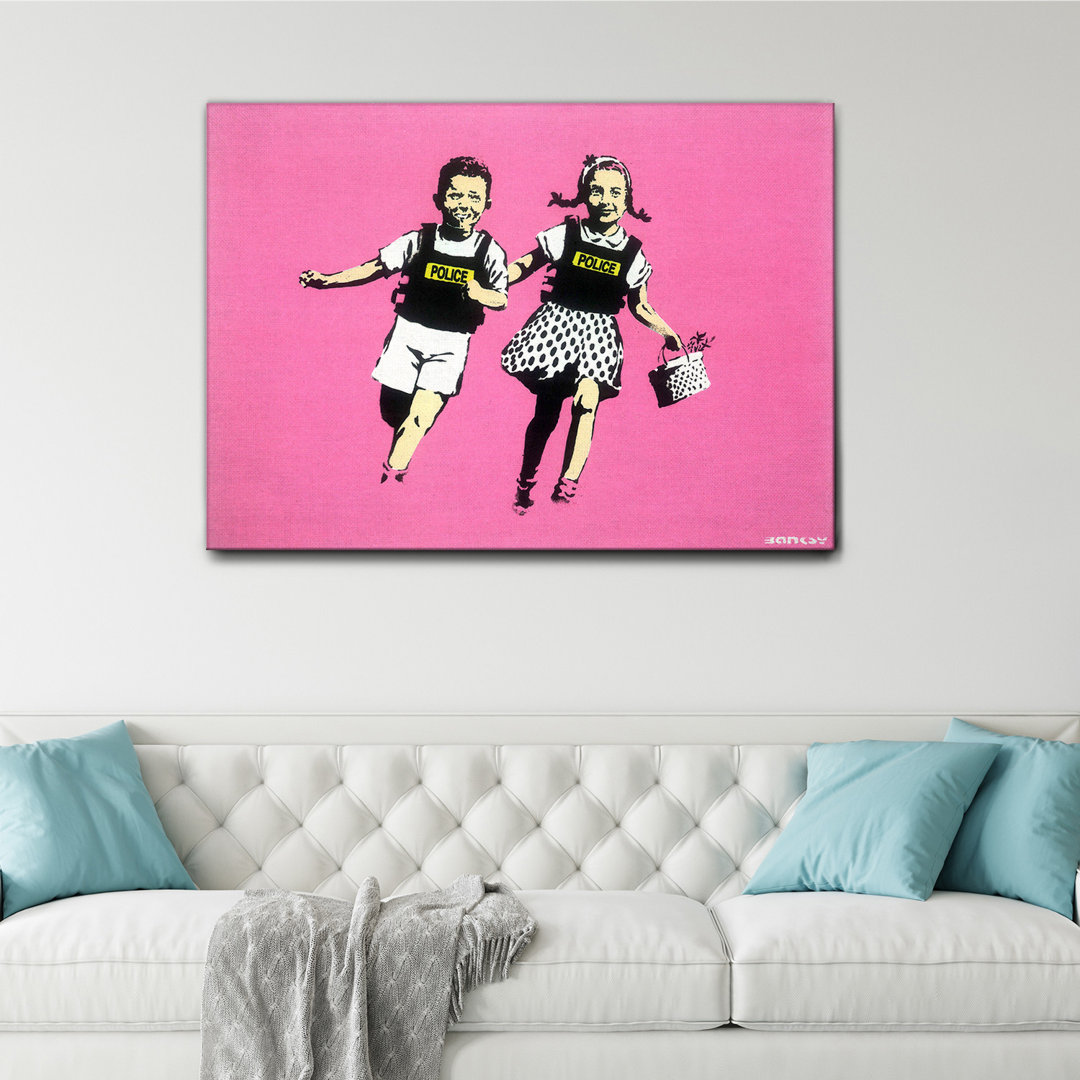 Grafikdruck Jack und Jill, Kinder der Polizei, Pink von Banksy