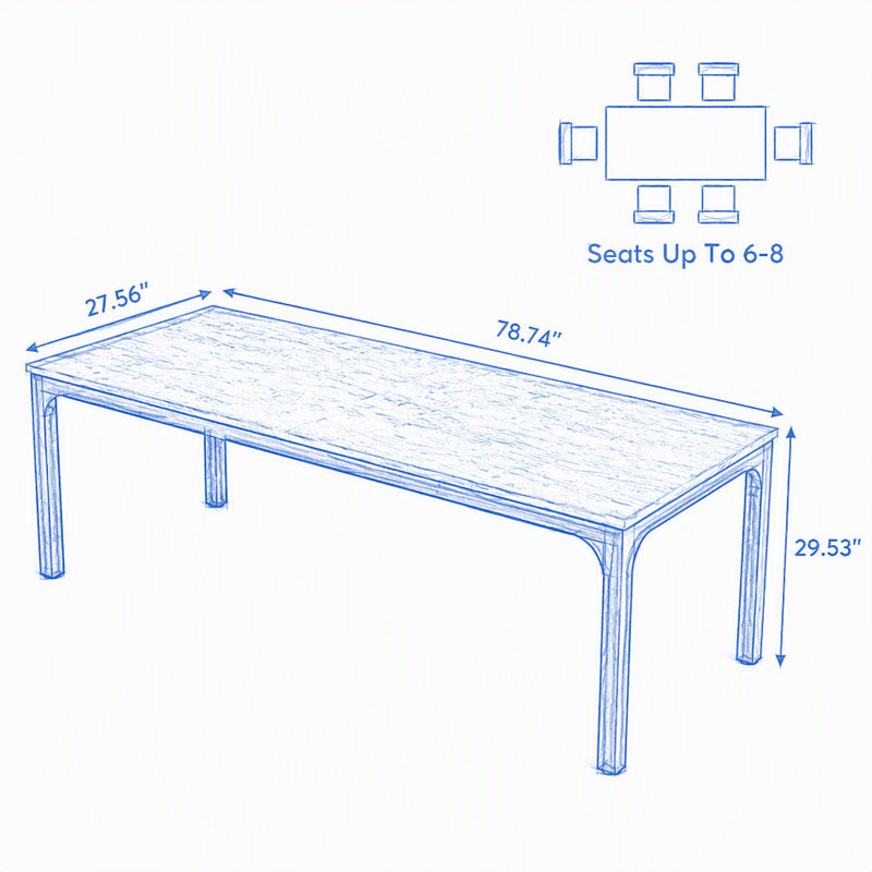 Dining Table, Rustic Brown