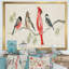 «Chickadee and Red Farmhouse Bird on Branch», reproduction d'art sur toile-48346415-48346418
