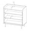 Lollar 90 cm W Chest of 3 Drawers