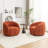 Upholstered Swivel Barrel Chair-1154610473