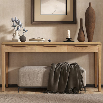 Table de vestibule 60 po à 3 tiroirs avec console étroite