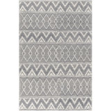 Elissha Chevron Flatweave Recycled P.E.T. Area Rug in Slate Gray