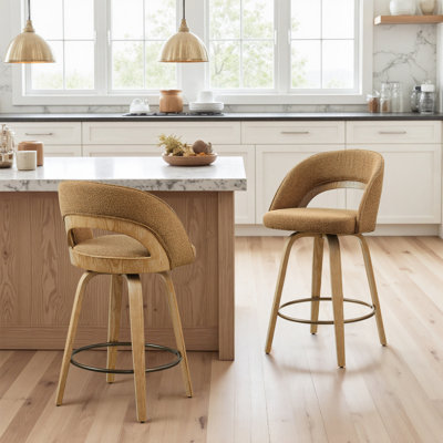 Upholstered Swivel Dining Bar Stools