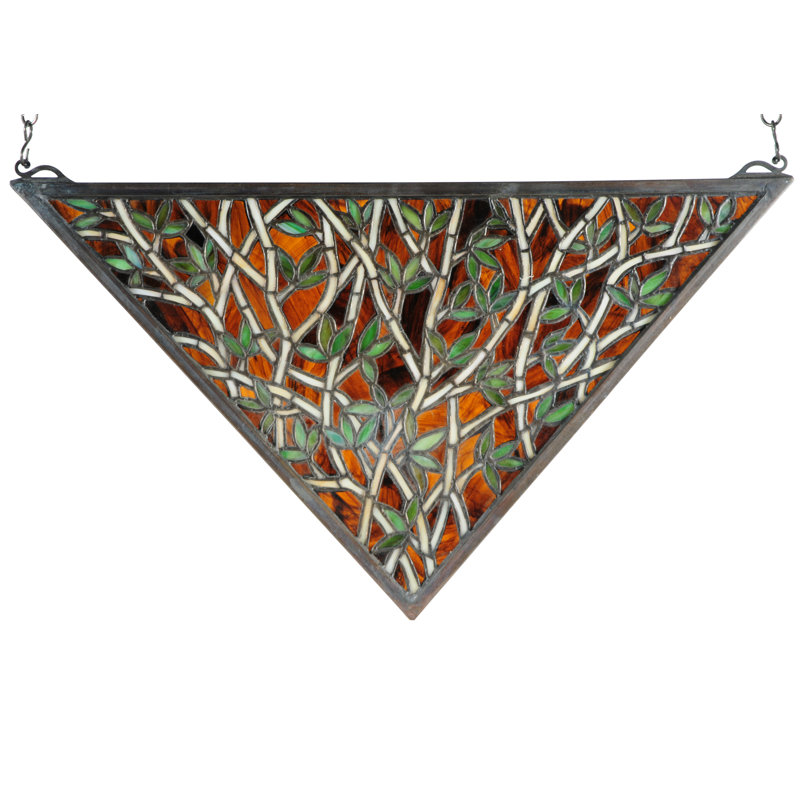 21.5"W X 12"H Bamboo Stained Glass Window