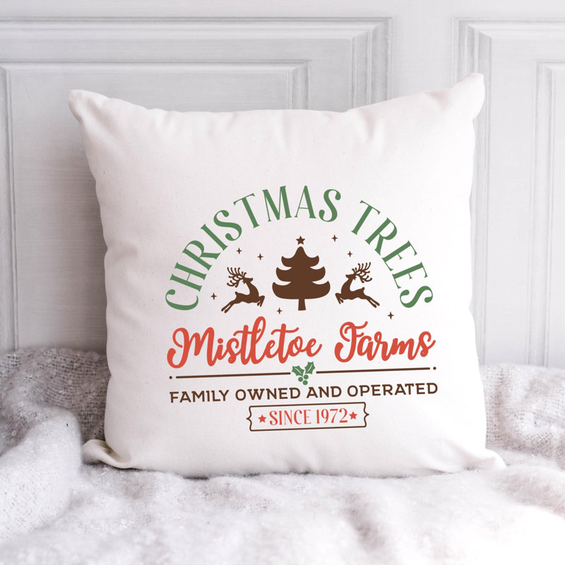 Enseigne de Noël - Coussin décoratif inclus, 20 po x 20 po