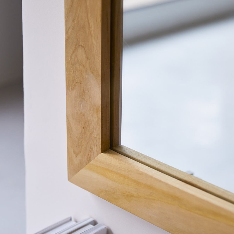 Tona Rectangle Solid Wood Mirror, 23.62" x 62.99"