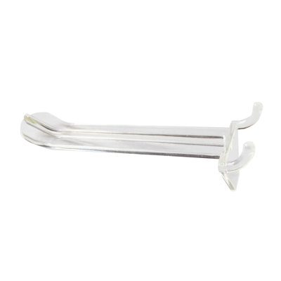 FixtureDisplays, crochet en plastique transparent 4 po
