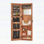 Armoire à bijoux en bois avec miroir pleine longueur et lumière DEL-129181958