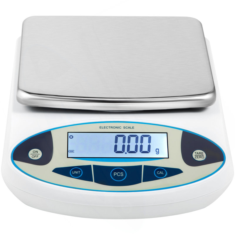Balance d'analyse, balance de laboratoire de précision 5000G X 0,01G, balance d'analyse électronique de haute précision, conversion de 13 unités, fonction de comptage, écran LCD, pour bijoux de laboratoire de l'Université (5000G, 0,01G)