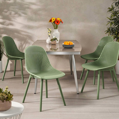 Chaise 4 pièces en polypropylène Posey