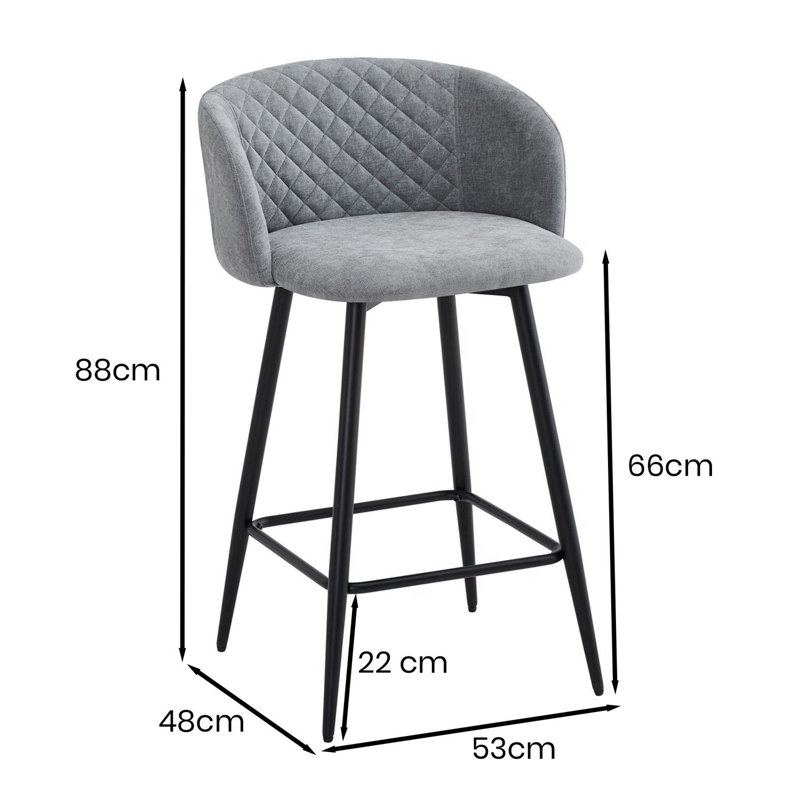 Swivel Upholstered Counter Stool with Metal Frame