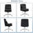 Upholstered Armless Task Office Chair without Wheels-1868986320