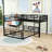 Ardeha Twin Over Full Metal Bunk Bed With Guardrails-208601008