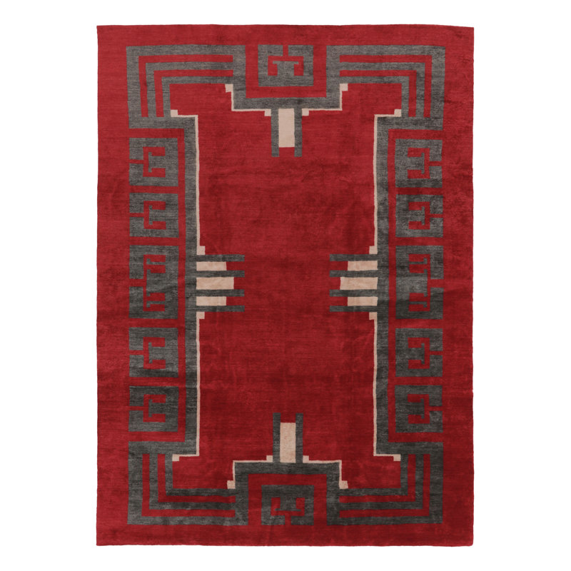 Art Deco One-of-a-Kind 10'0X14'8 Hand Knotted Area Rug