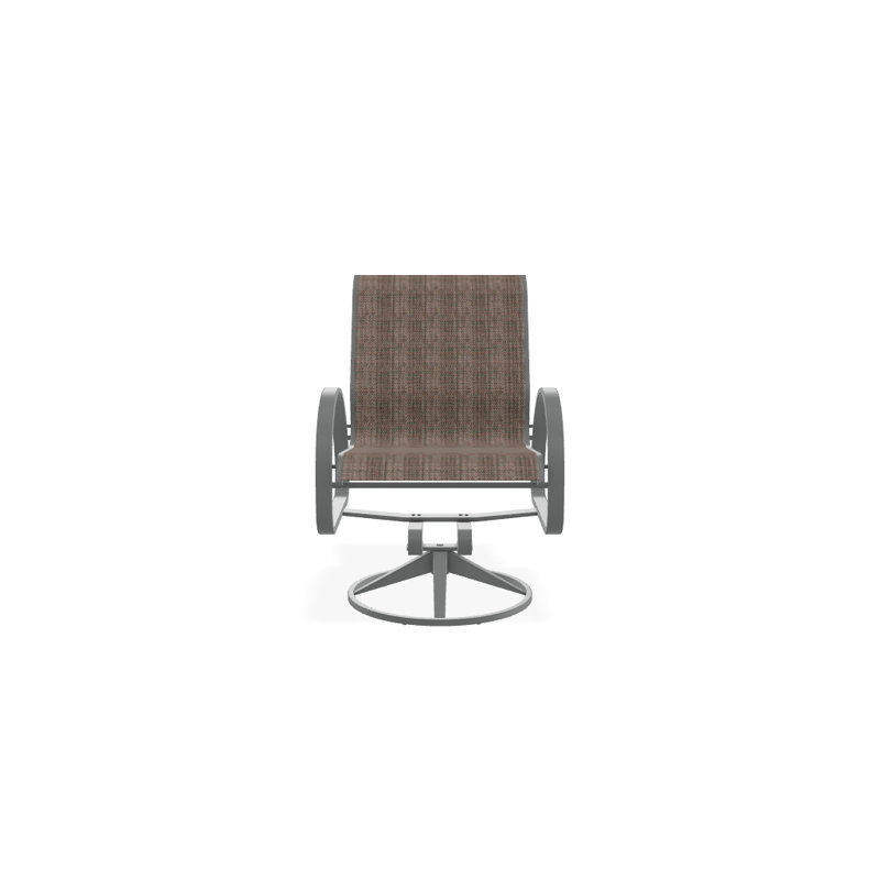 Aruba 1 Outdoor Dining Armchair, Textured Graphite, Bark Performance