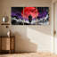 Samurai Warrior Red Moon Night Landscape Reflection Art, ensemble de 3 impressions sur toile-582034214