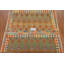 Tapis géométrique réversible en laine Kilim 8 x 11