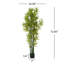 72" Artificial Bamboo Plants (Set of 2), 6FT Fake Bamboo Trees in Black Plastic Pot, Tall Faux Greenery with Flexible Stems for Indoor Home Office Corner Decor