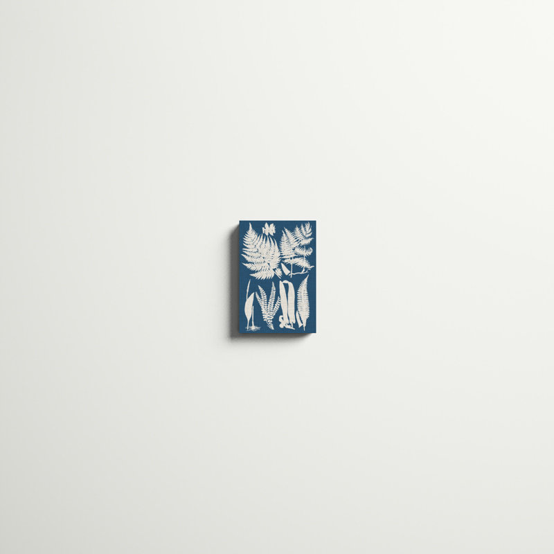 «Linen & Blue Ferns I», impression sur toile, H 12 po x l 8 po