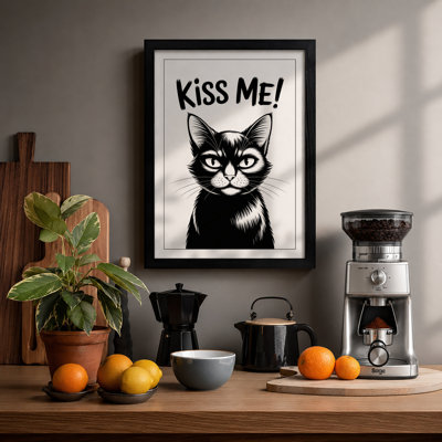 Kiss Me Cat Modern - Print