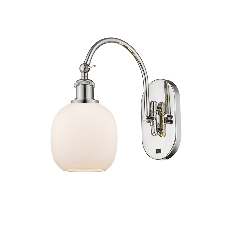 Bras pivotant en acier Alve, Ampoule non incluse, Nickel poli