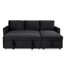 Tannum 3 Seater Velvet Sofa Bed-1319665166