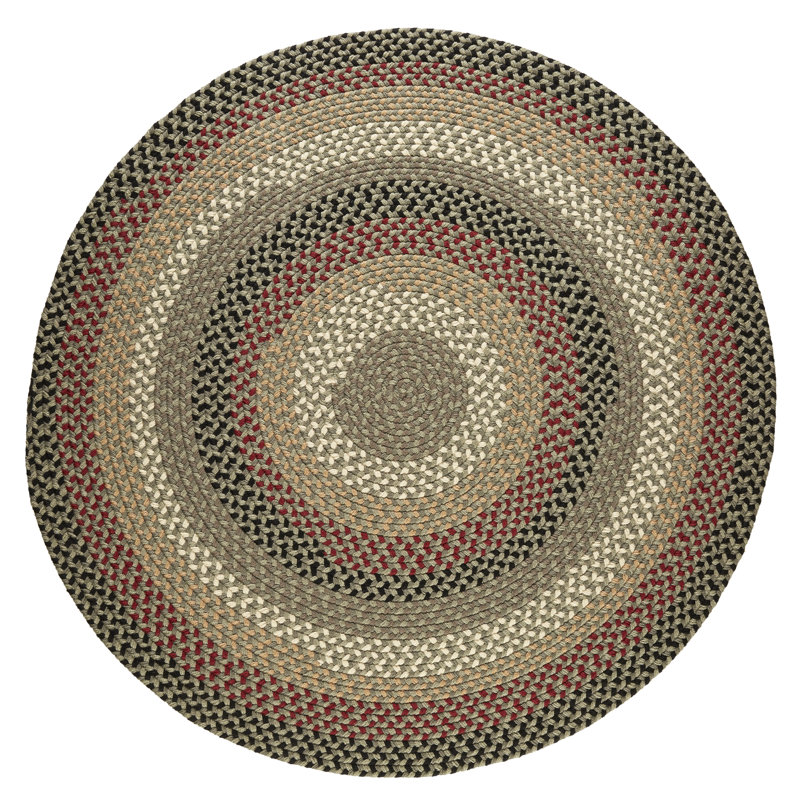 Mako Synthetic Geometric Indoor / Outdoor Rug, Round 8'