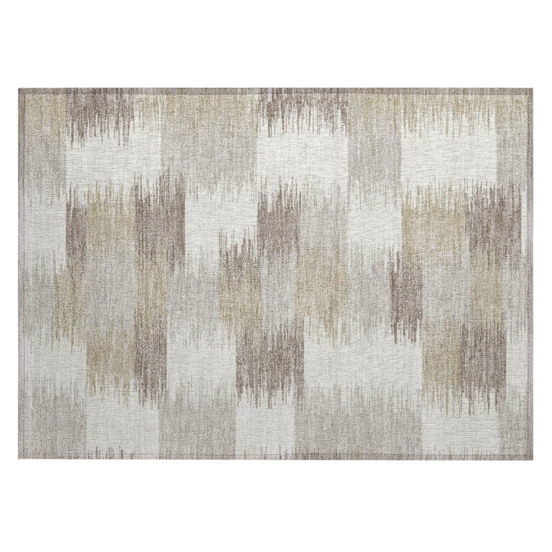 Machine Washable Indoor/Outdoor Chantille ACN2912 Geometric Rug, Ivory, 2'6" x 3'10"