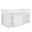 Lit mezzanine simple avec tablette de tiroir intégrée et bureau rétractable-838136901