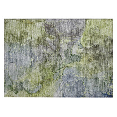 Killingly Flatweave Washable Abstract Indoor / Outdoor Rug