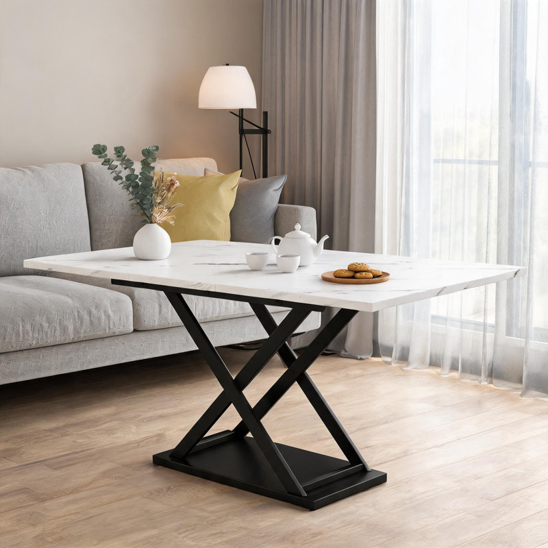 Extendable Metal Base Dining Table