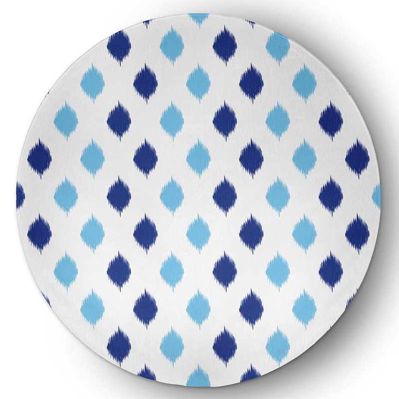 Winooski Chenille Polka Dots Indoor Rug, Round 5'