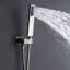 Robinet de douche mural 10 po, douche à main carrée, nickel brossé, valve d'équilibre, 2 têtes, pluie en laiton massif avec finition nickel, laiton, design