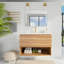 Meuble-lavabo flottant mural avec lavabo et tiroirs en céramique-128923680