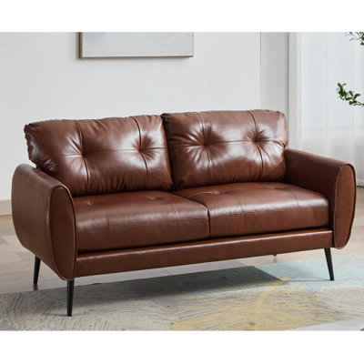 2 Seater Faux Leather Sofa