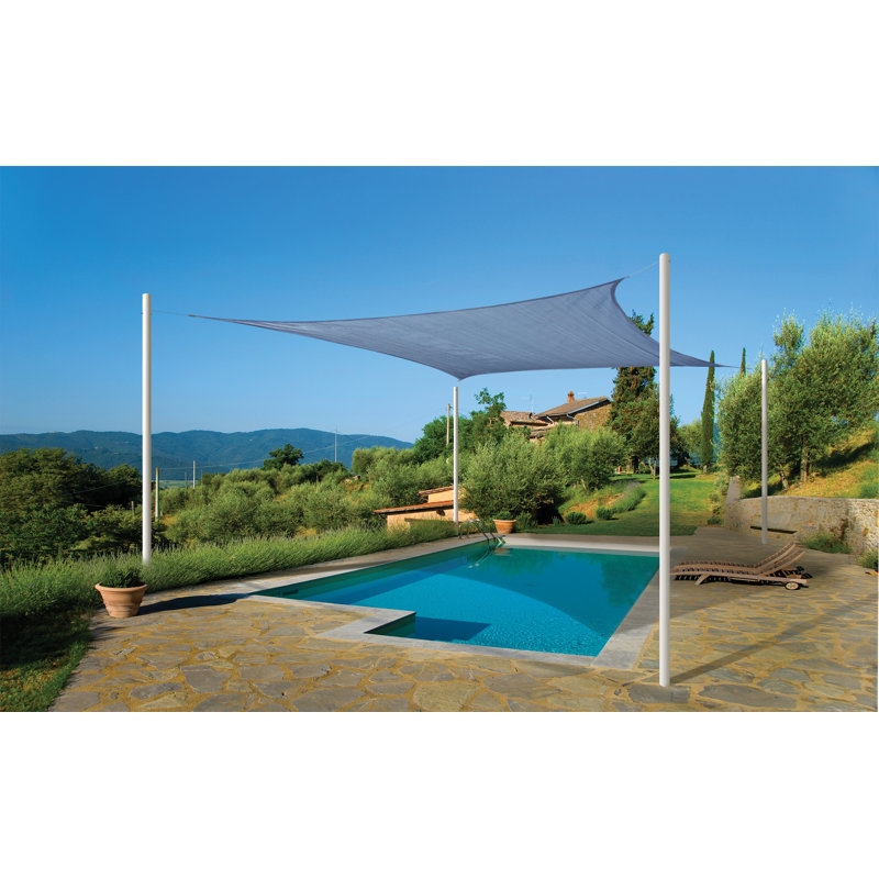 16 ft Square Shade Sail, Blue, 16' W x 16' L