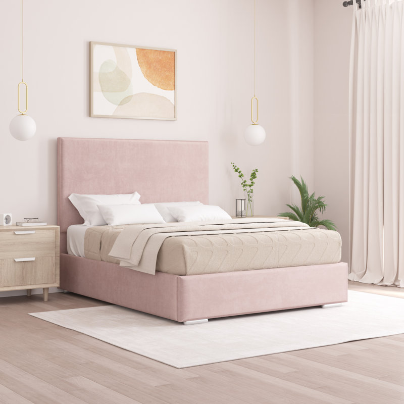 Shetye Upholstered Bed, Single (3'), Pink