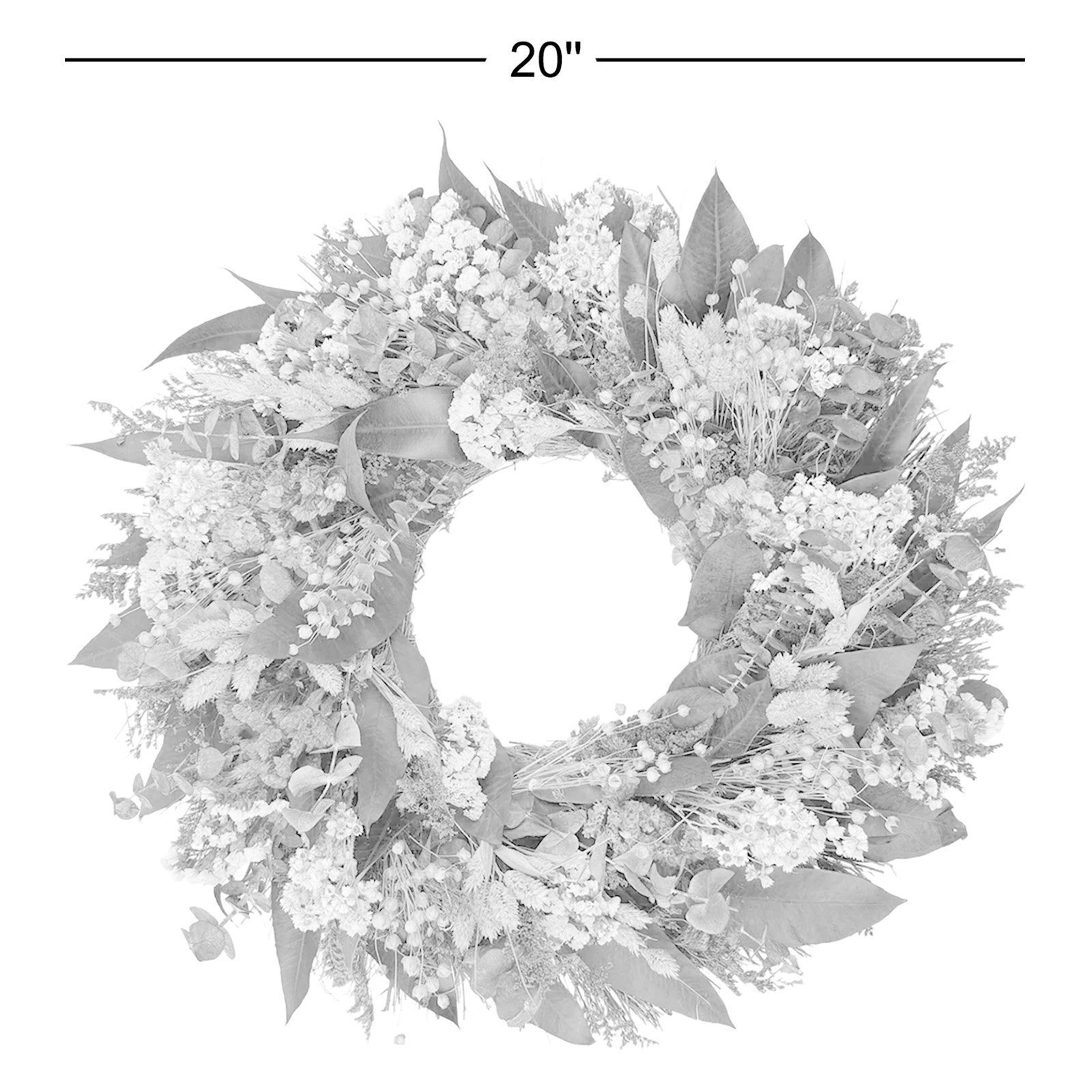 20" Handcrafted Floral Wreath