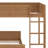 Full XL Over Full XL Wooden Bunk Bed With Built-In Storage Shelf & Ladder-422782843