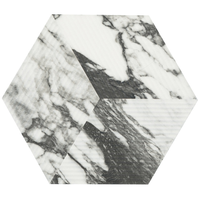 Daltile Divinium 8 x 9 Glazed Porcelain Hexagon Floor Tile (25 PCS Per Carton) (9.37 SQFT Per Carton)