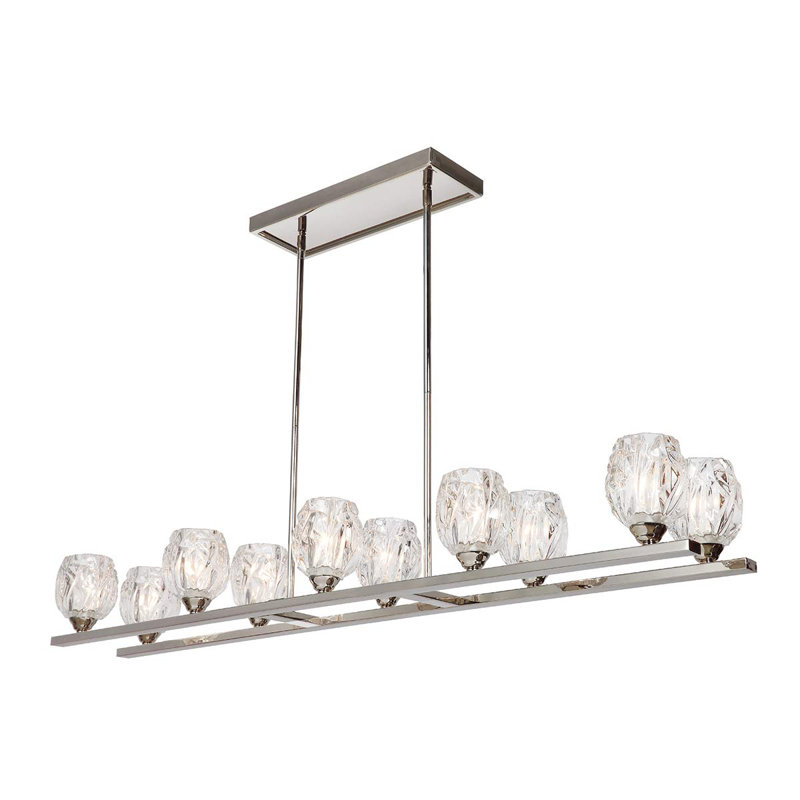 Tyne 10 - Light Polished Nickel Kitchen Island Pendant