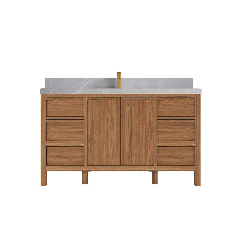 Teck Elizabeth 60 po X P 22 po De salle de bain , Gris perle