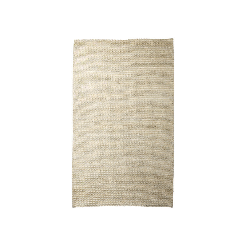 Tapis de couleur unie en chanvre tissé à la machine rectangulaire jaune doré 5 pi x 8 pi Martio, Rectangle 8 pi x 10 pi