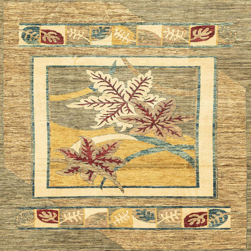 Tapis abstrait moderne 3315, Carré 7 pi