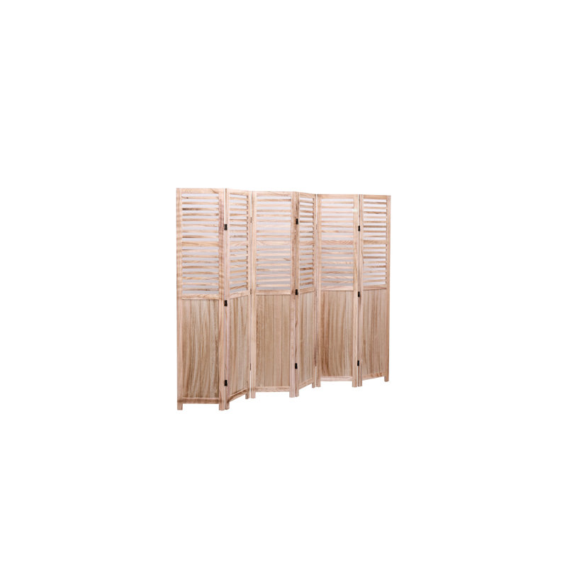 82.8'' W X 65'' H 6 - Panel Solid Wood Folding Room Divider