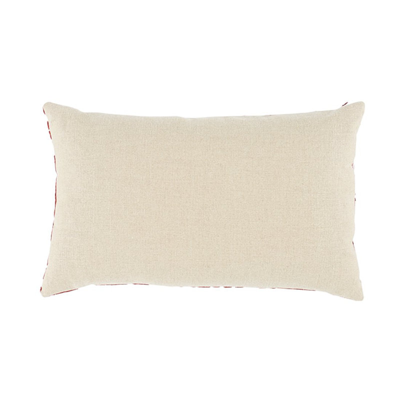 Castanet Embroidery Pillow, Red/White