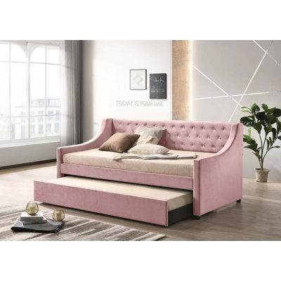 Velvet  Twin Daybed With  Trundle