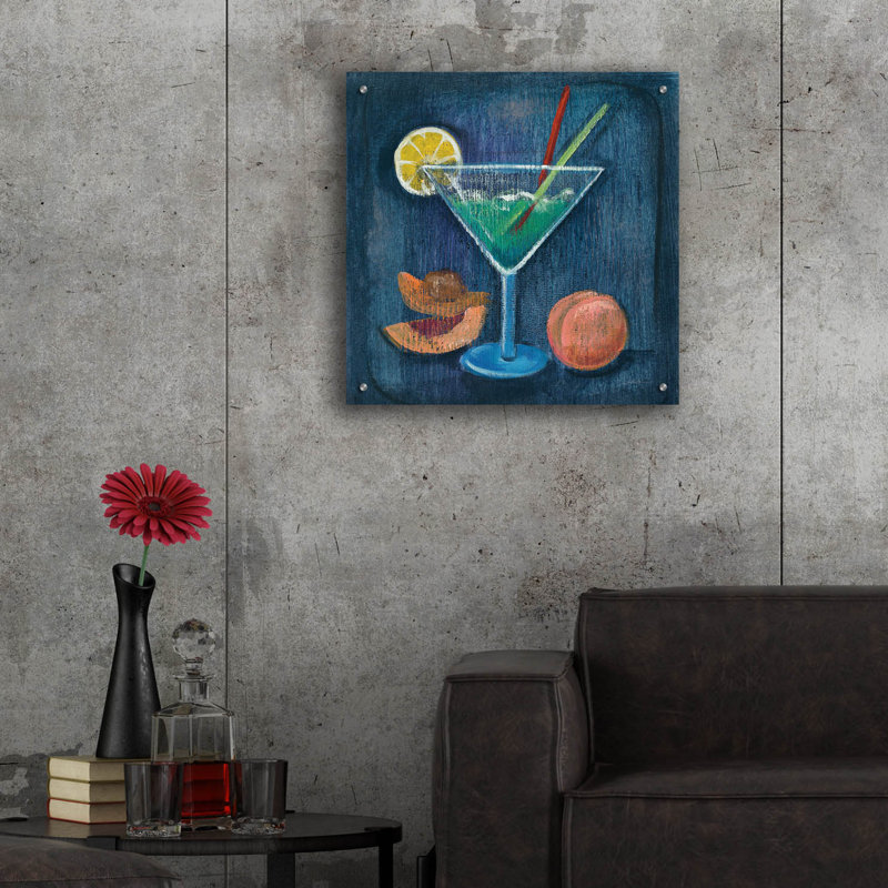  «Cheers 2» par Silvia Vassileva, art mural en verre acrylique, 24 po x 24 po, H 24 po x l 24 po